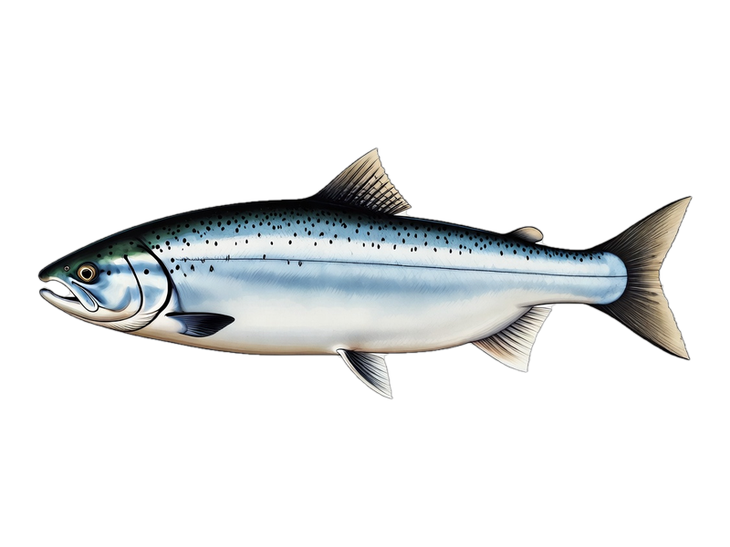 Atlantic salmon — one of ten sport fish species targeted out of Sodus Point on Lake Ontario