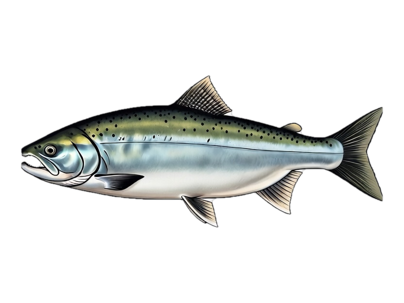 Coho salmon species available on Lake Ontario fishing charters departing from Sodus Point